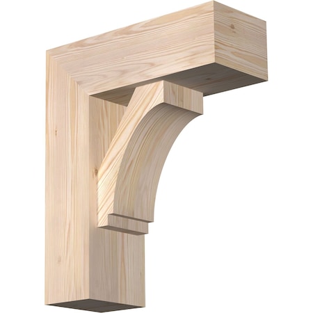 Ekena Millwork Imperial Block Smooth Bracket w/ Offset Brace, Douglas Fir, 7 1/2"W x 20"D x 24"H BKT0806X20X24IMP05SDF